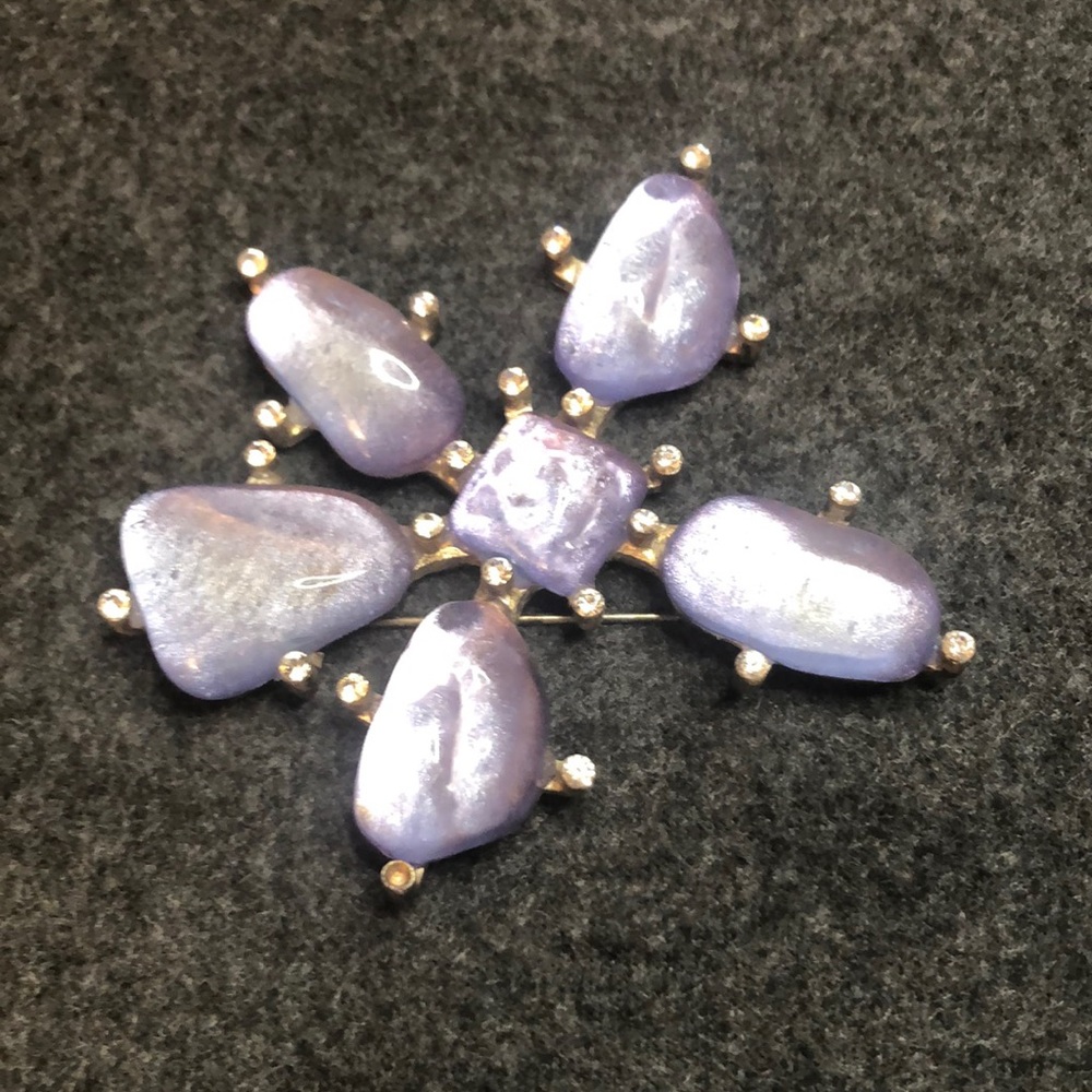 Cecile Jeanne Paris Faux Diamond Brooch Pin